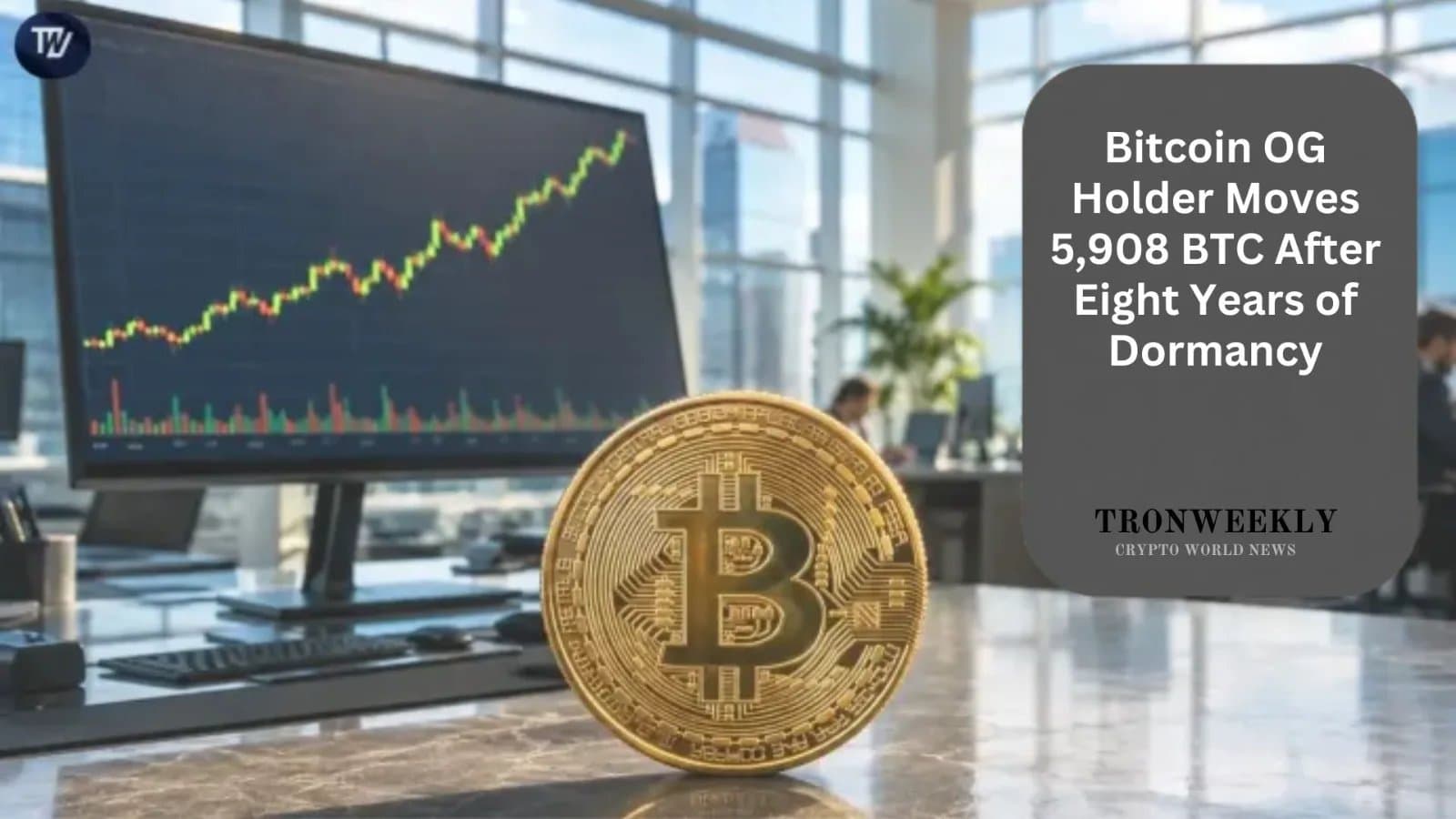Long-Dormant Bitcoin Wallet Transfers 5,908 BTC After Eight Years
