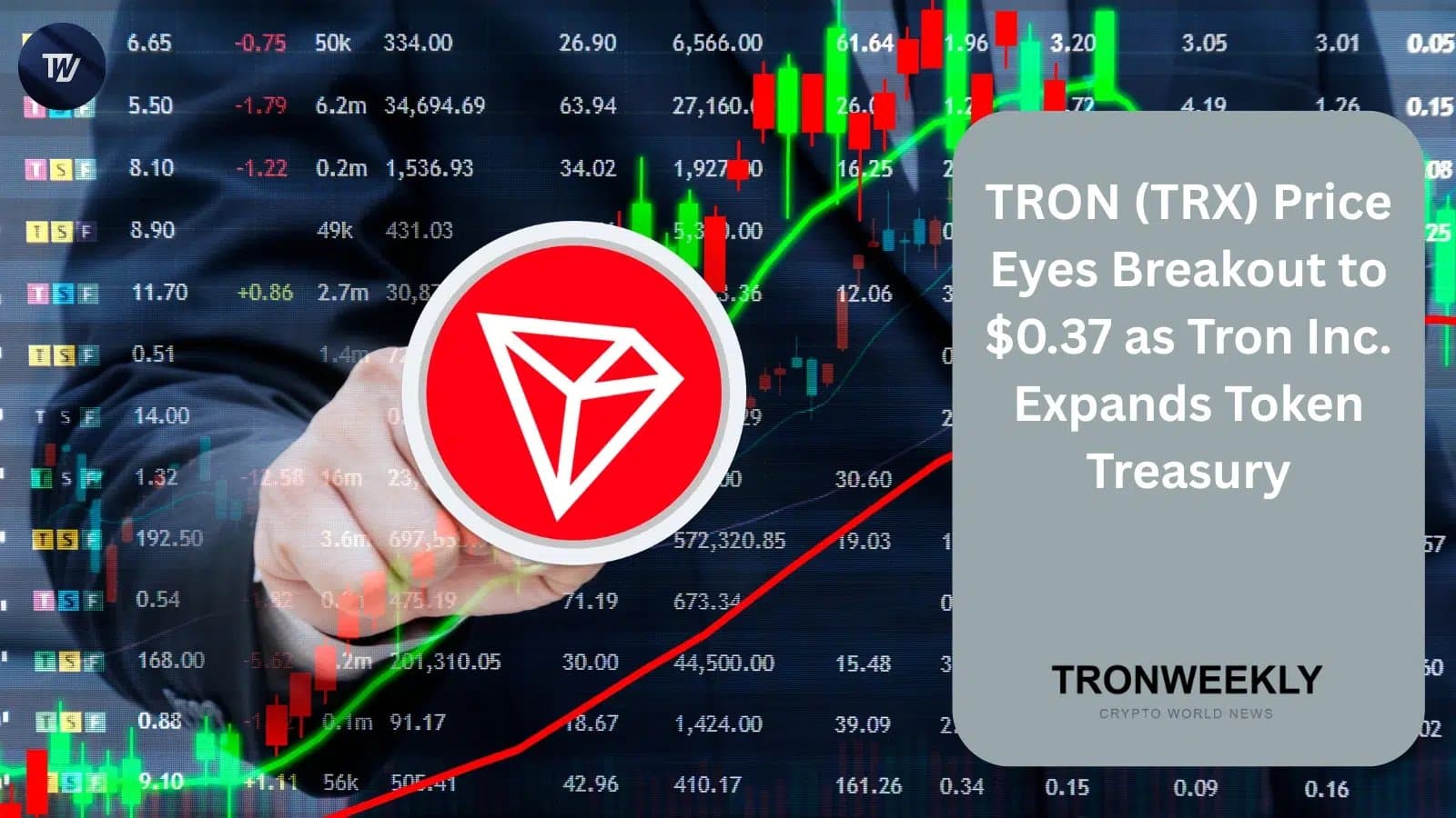 TRON's TRX Holds Critical Support as Tron Inc. Builds Token Reserves