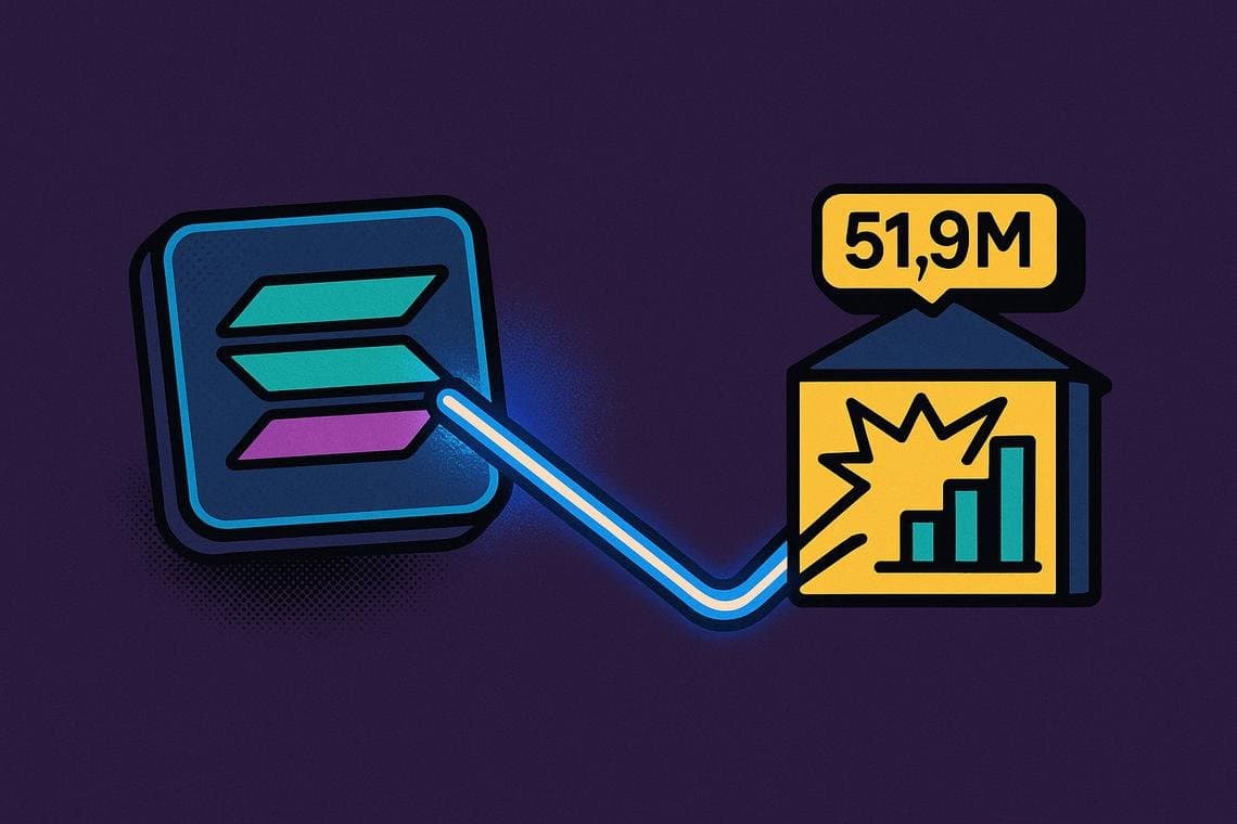 Solana Tokenized Equities Lending Tops $51.9M with 95% Market Share