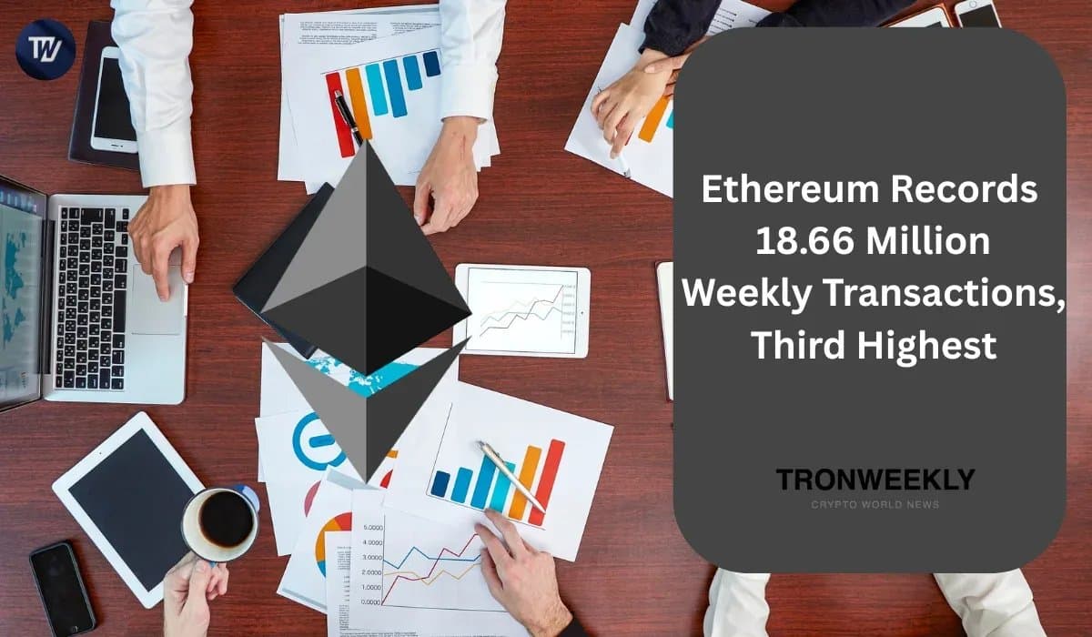 Ethereum Logs 18.66 Million Transactions in One Week, Ranking Third All-Time