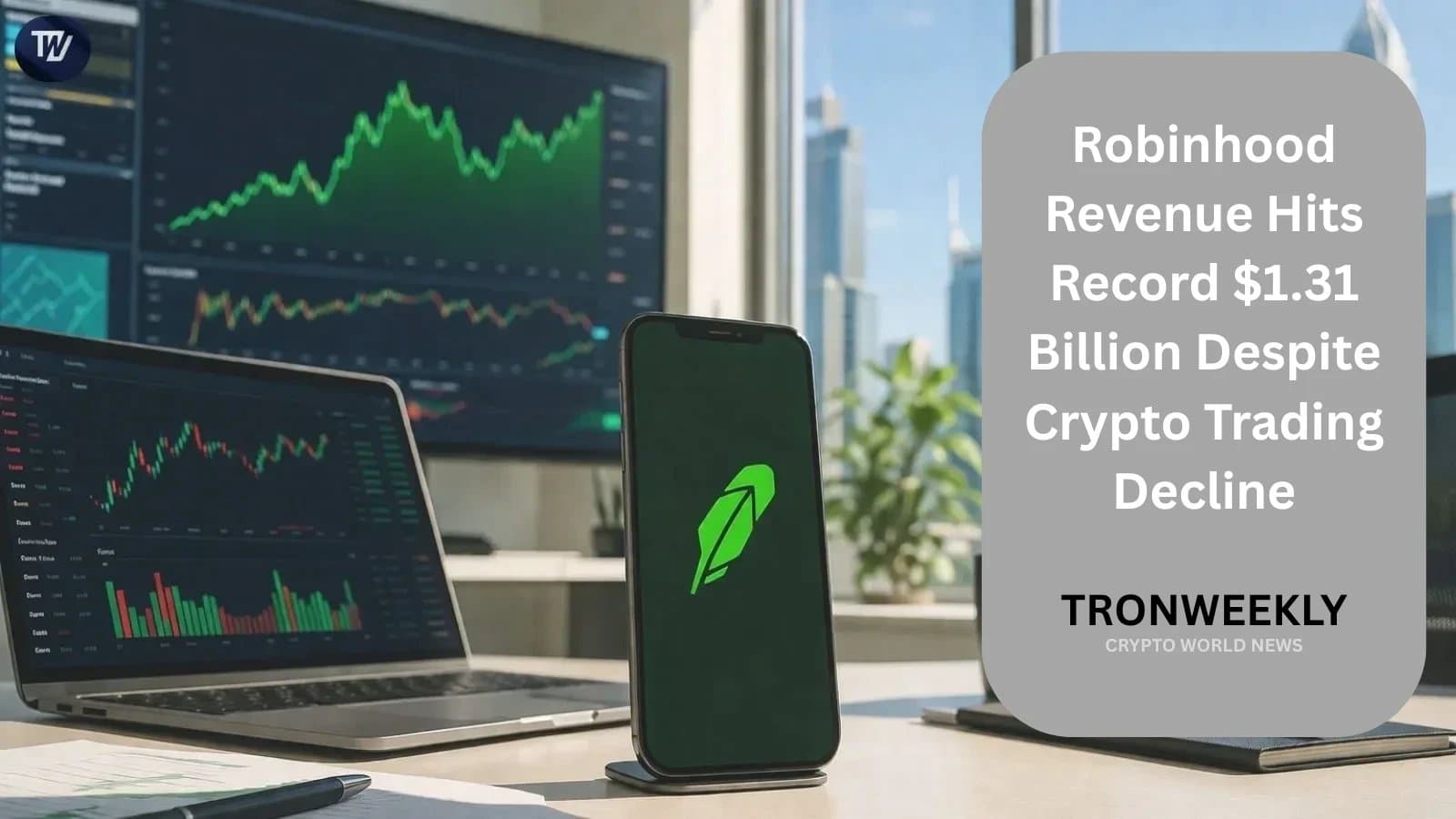 Robinhood Surpasses $1.3 Billion in Q2 Revenue Despite Slump in Crypto Trading