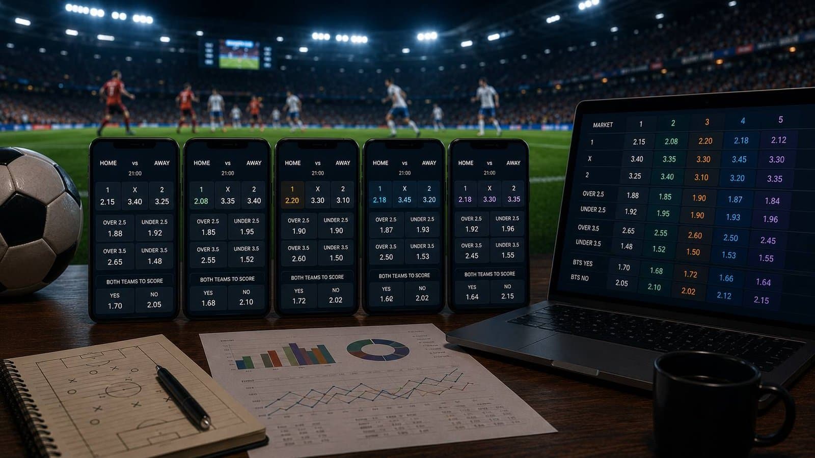 How Five Crypto Sportsbooks Differ in Betting Odds and Margins