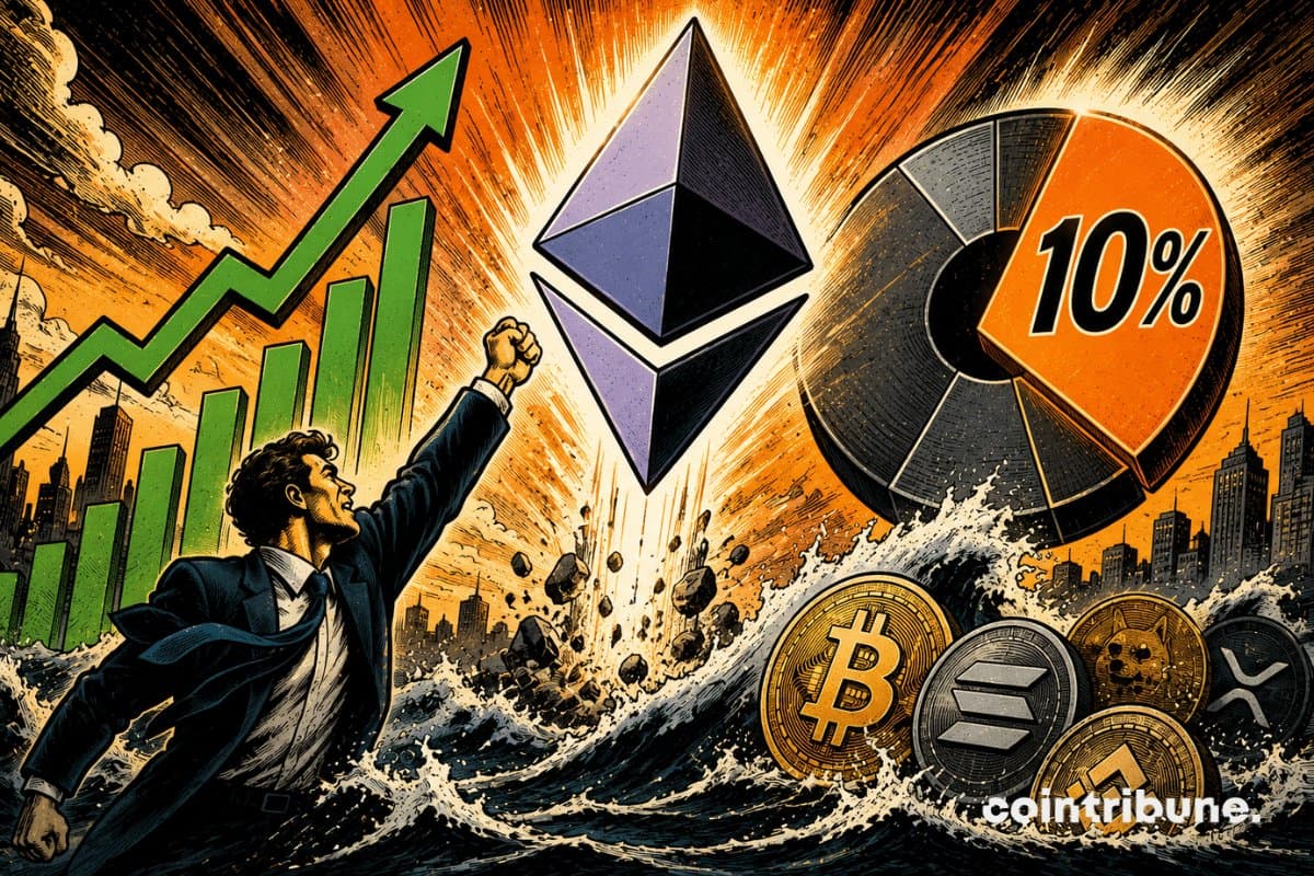 Ethereum Surpasses 10% Market Share with Highest Weekly Growth Among Top Cryptos