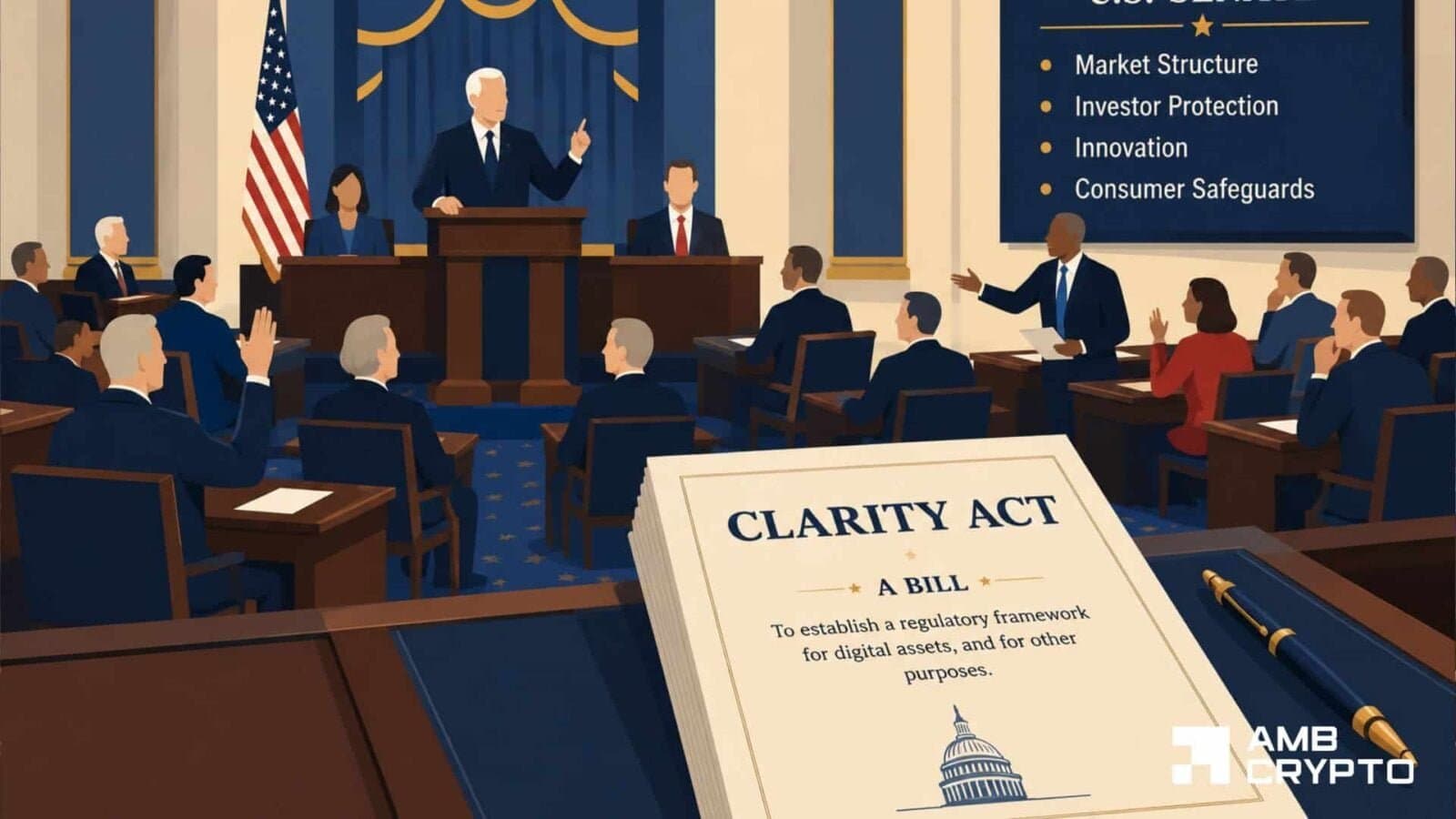 Senate’s Jammed Agenda Threatens Timely Vote on CLARITY Act