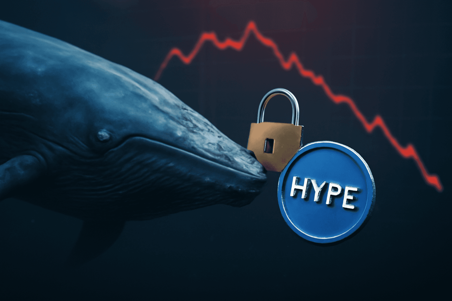 Whale Locks $33M in HYPE Tokens Amid 25% Price Drop From June Peak