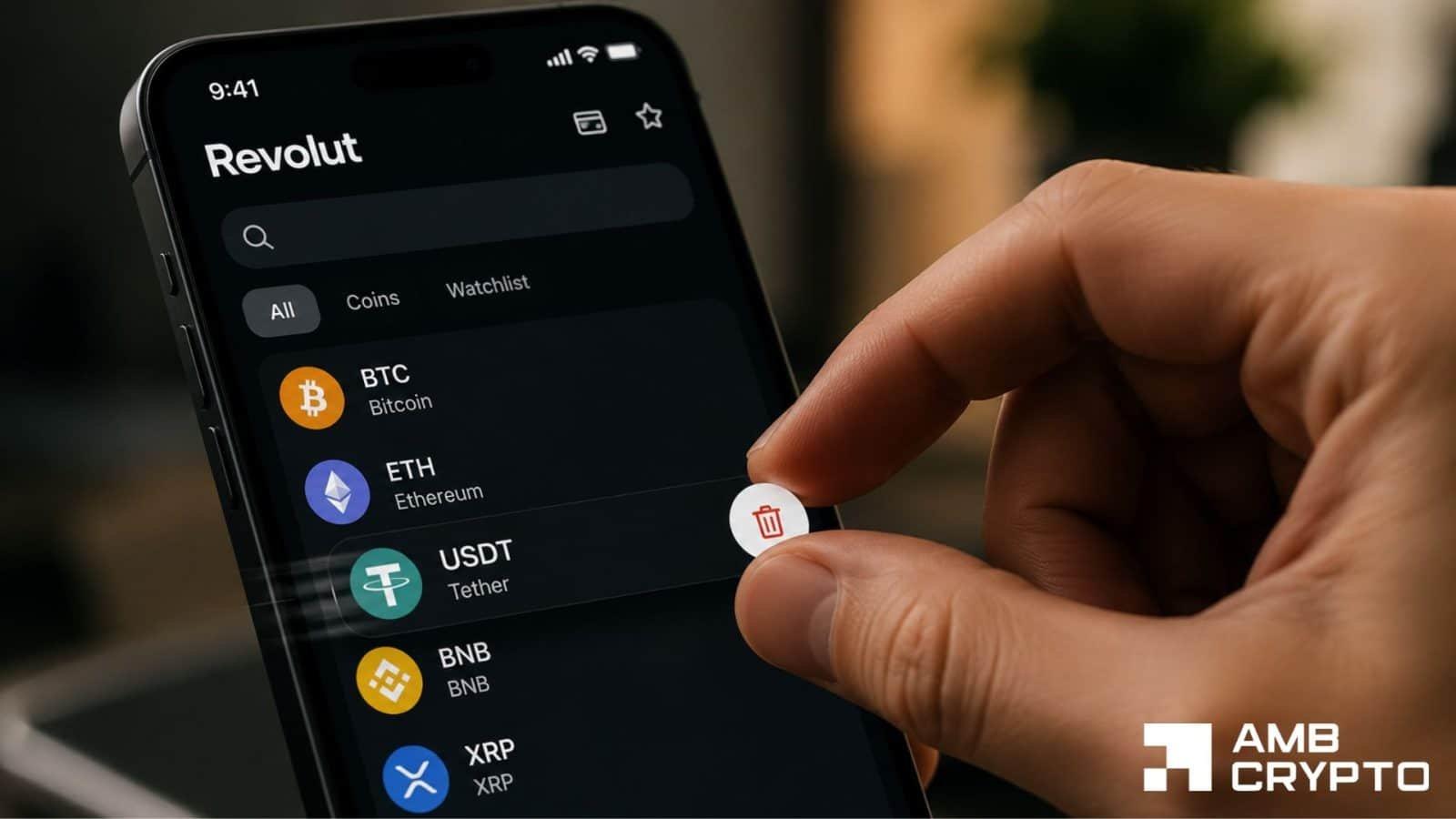 Revolut to Remove USDT from Its Platform Amid Regulatory Changes