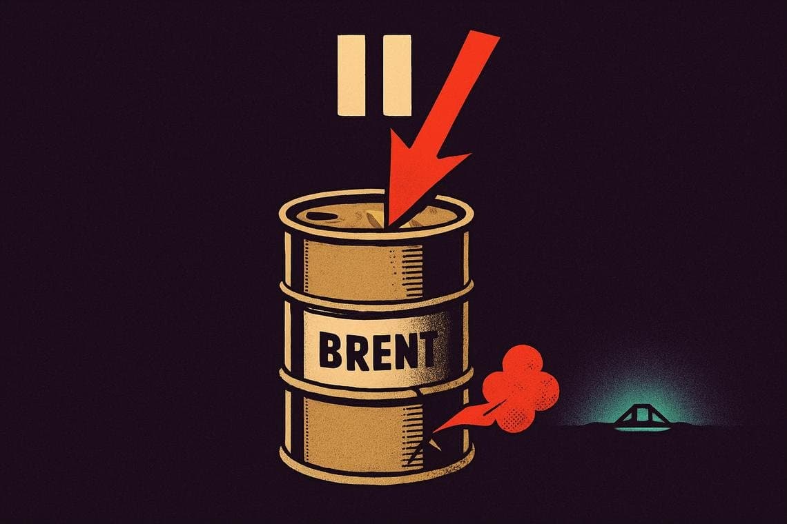 Brent Oil Tumbles Amid Trump’s Halt on Iran Strikes, Reversing July Gains
