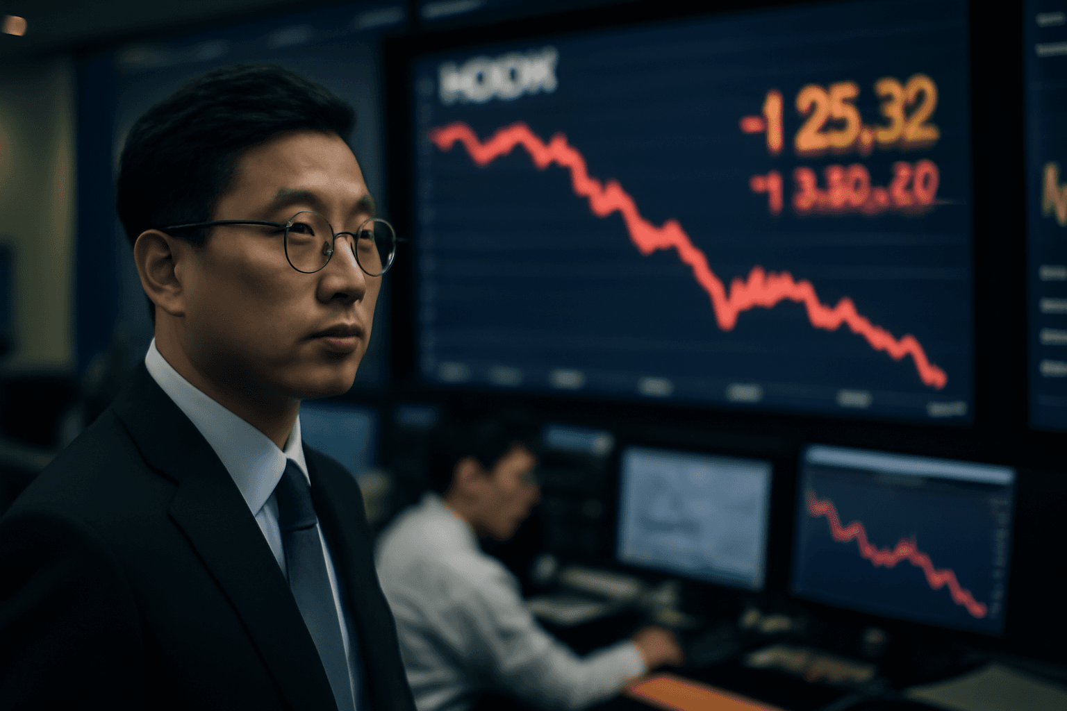 South Korea’s Stock Market Dips as Chip Giants Face Heavy Selling