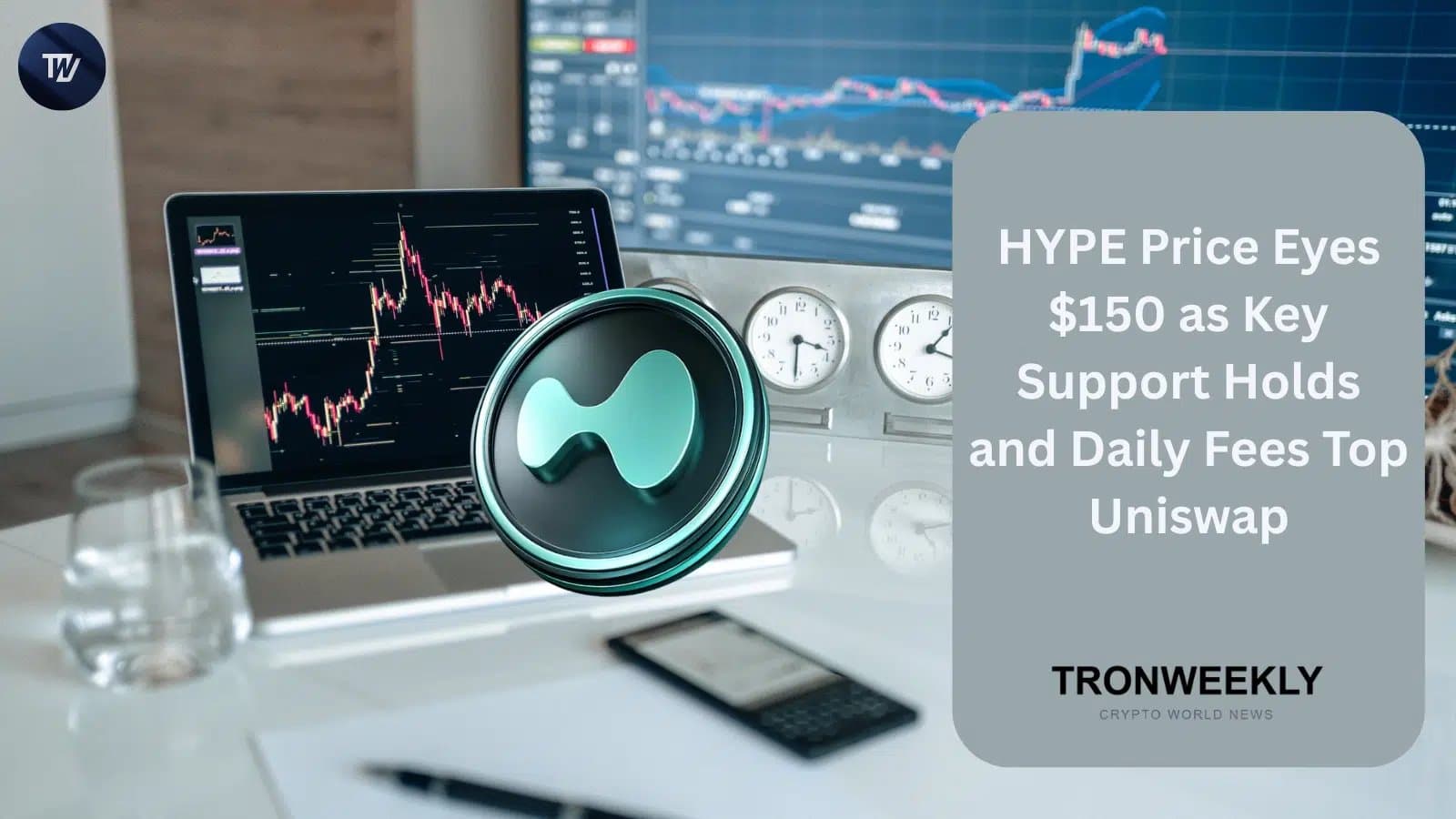 HYPE Holds Key Support as Daily Fees Surpass Uniswap V3