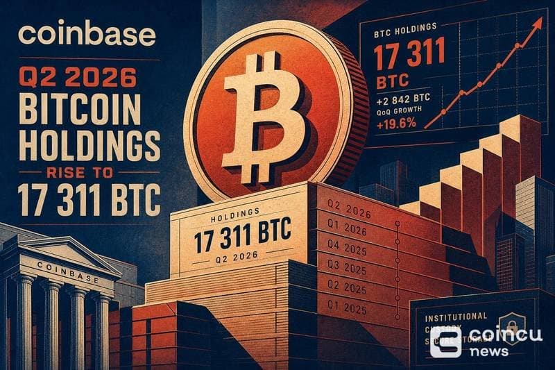 Coinbase Raises Its Bitcoin Treasury by Over 800 BTC in Q2 2026