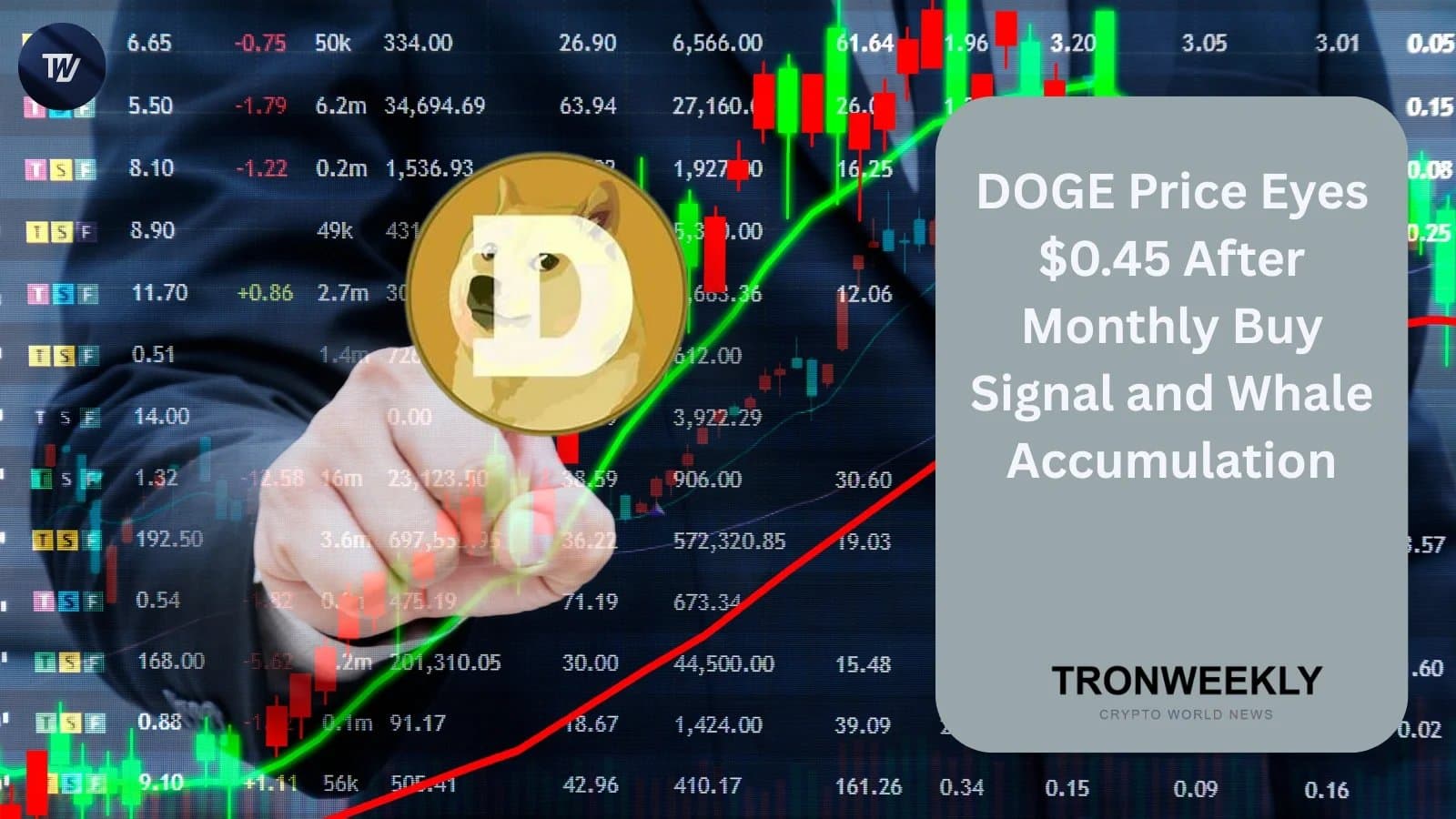DOGE Poised for Climb Toward $0.45 Following Key Buy Signal and Whale Activity