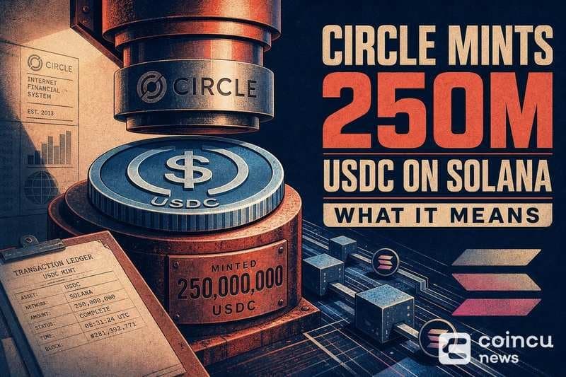 Circle Injects 250 Million USDC into Solana Network in Single Mint
