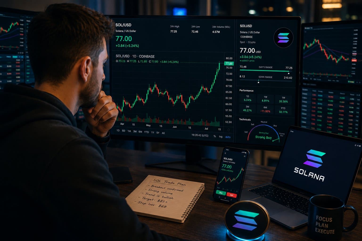Solana Surpasses 50-Day EMA with 4% Rise Helping Retail Traders