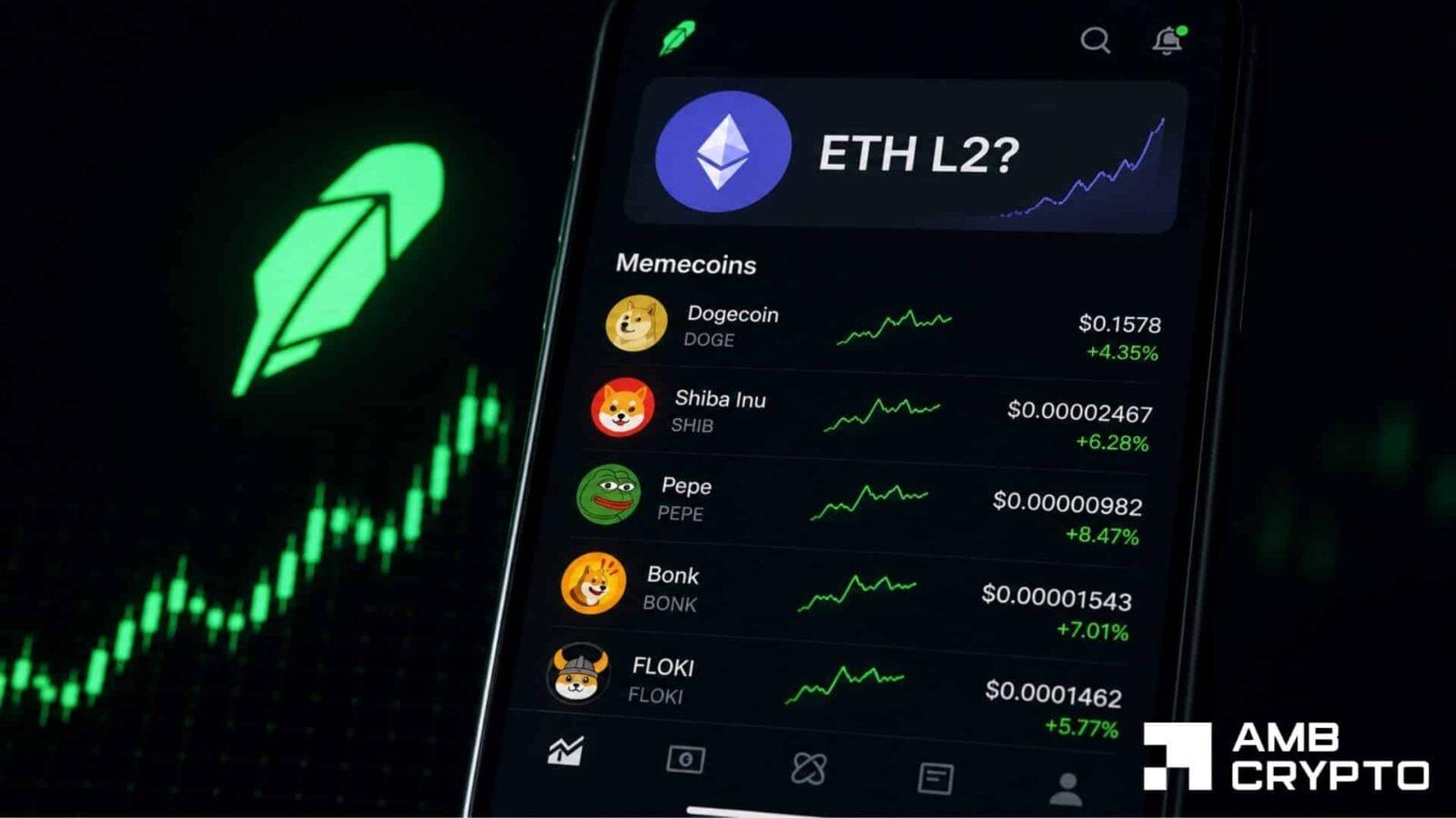Robinhood Chain Claims Speculative Spot Above BNB Chain and Hyperliquid