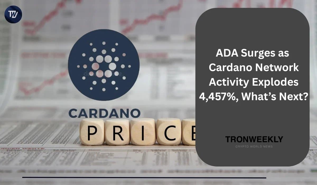 Cardano Network Transactions Jump 4,457% as ADA Eyes $0.20 Target