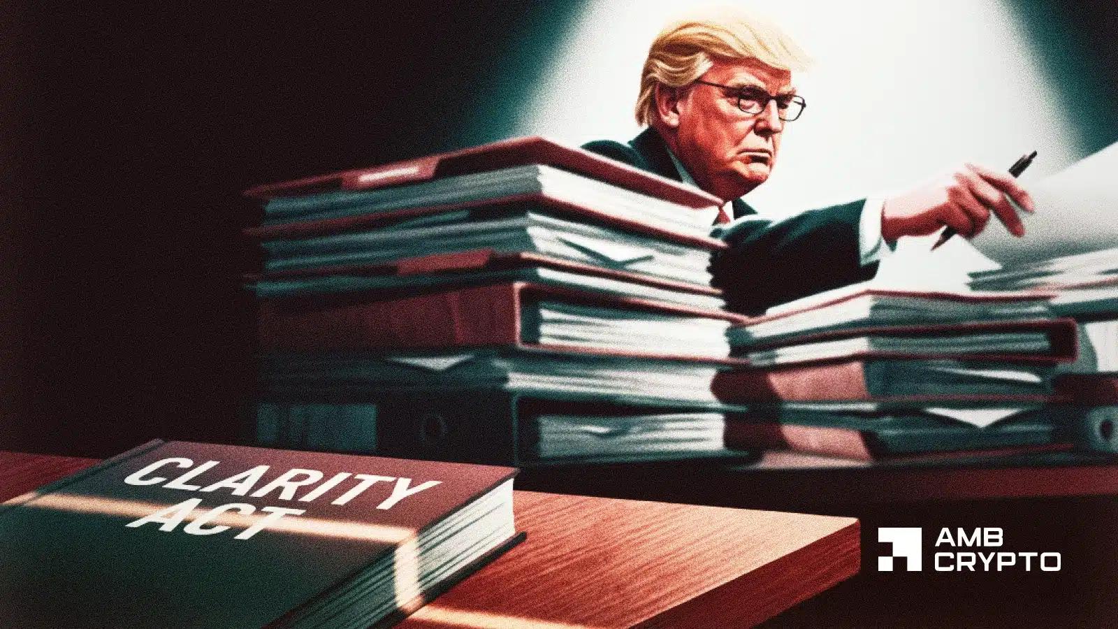 CLARITY Act Stalls as Trump Leverages Crypto Bill in Broader Political Negotiations