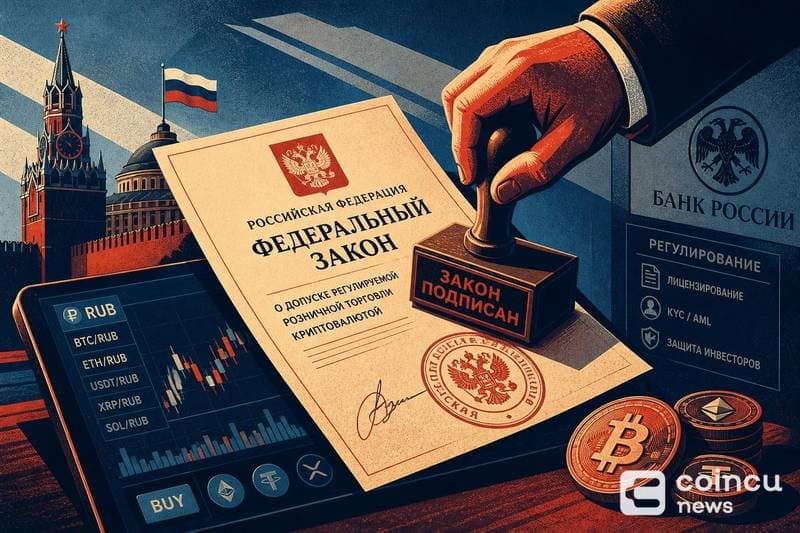Russia Opens Crypto Markets to Retail Traders Under New Legal Framework