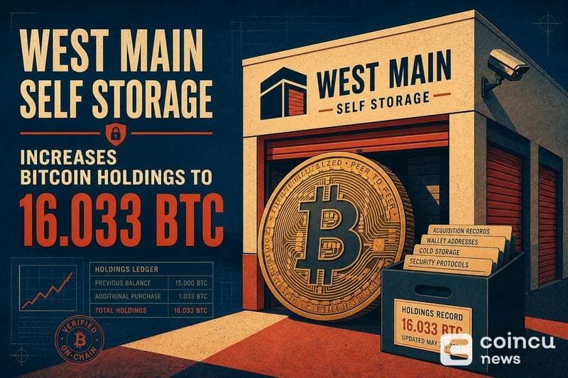 West Main Self Storage Boosts Bitcoin Reserves to Over 16 BTC