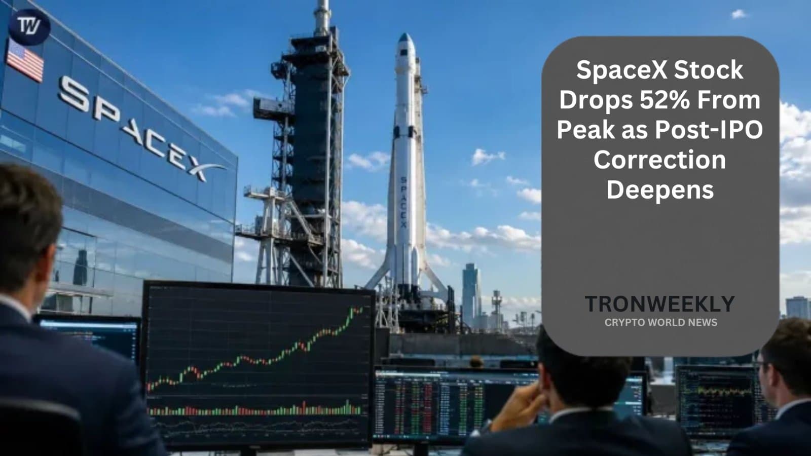 SpaceX Shares Slide Over Half From Peak Amid Lock-Up and IPO Selling Pressure