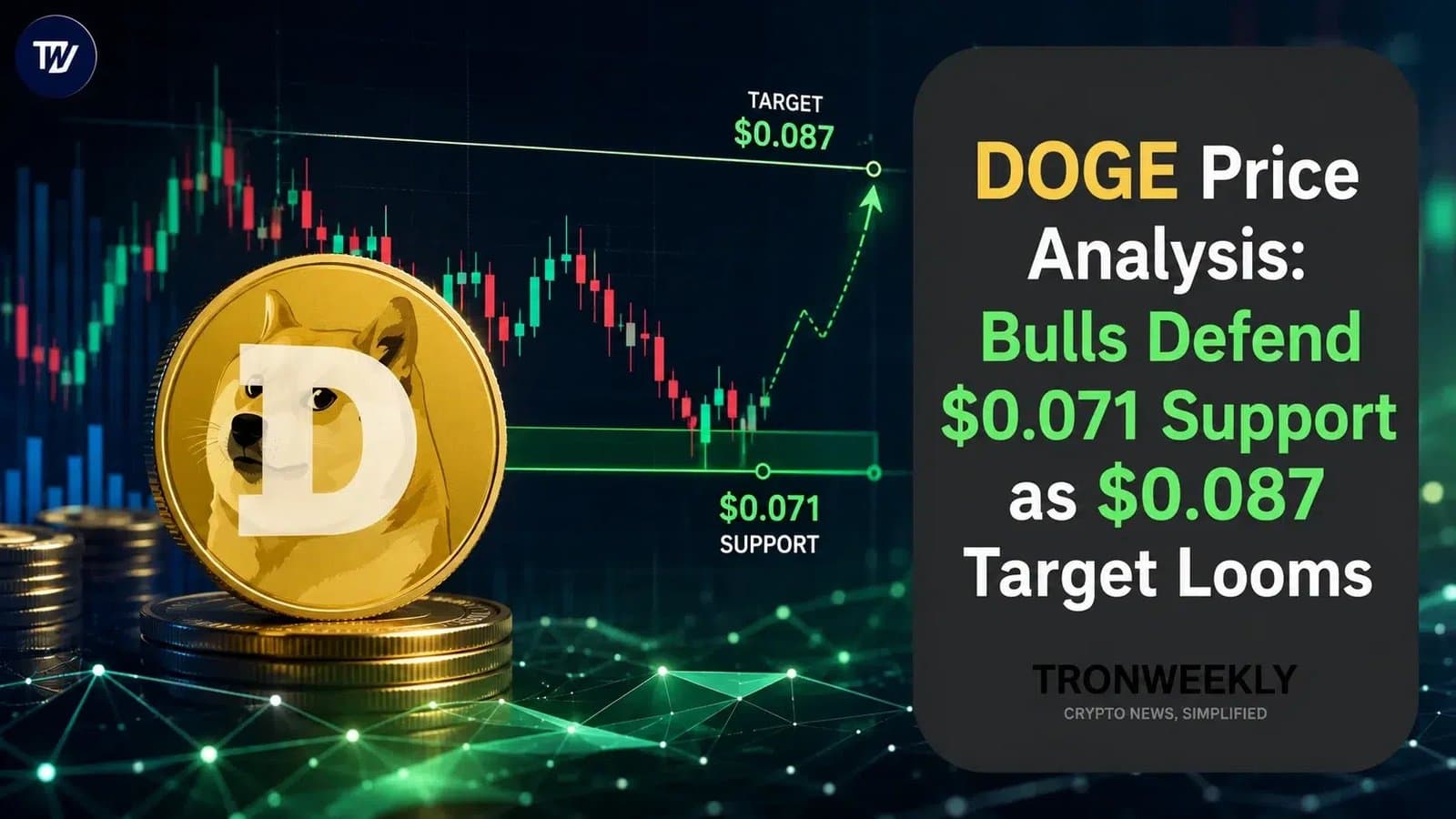 Dogecoin Faces key Test at $0.071 Support Amid Volatile Trading