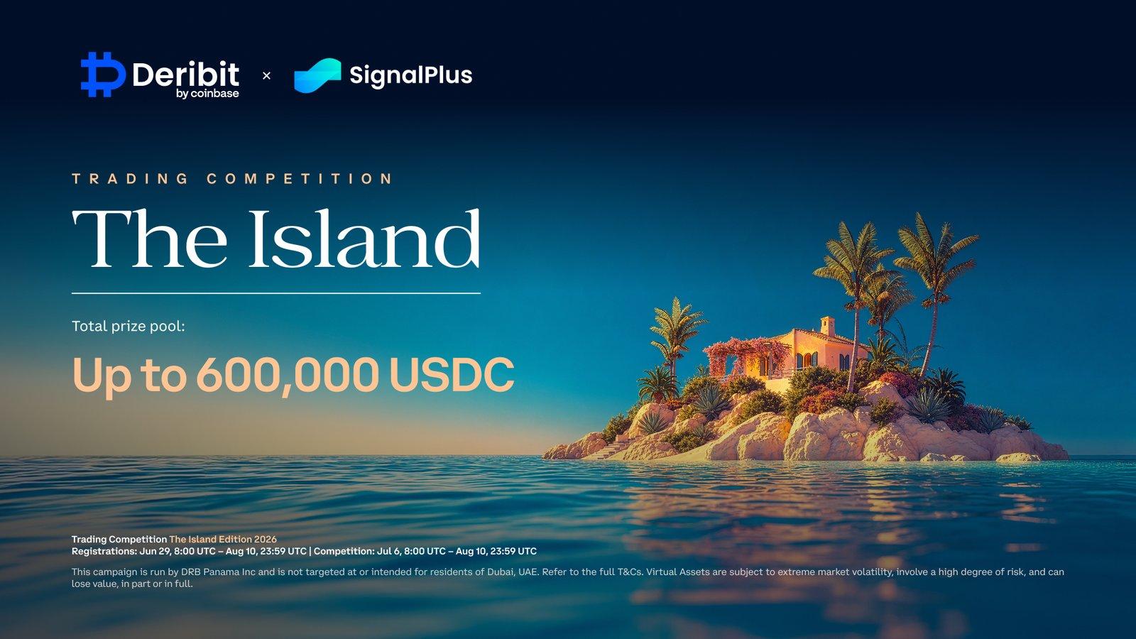 Deribit and SignalPlus Unveil Major Trading Competition With $600,000 Prize Pool