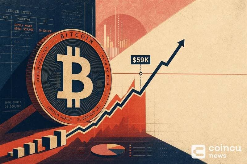 Half of Bitcoin Supply Last Moved Above $59,000, On-Chain Data Indicates