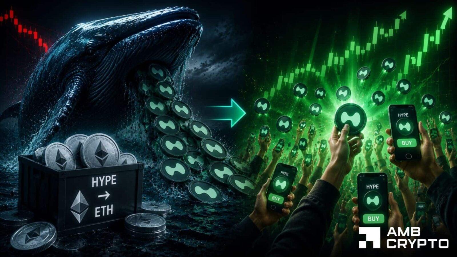 HYPE Price Eyes $70 Target: Will Retail Buying Overcome $5.18M Whale Distribution?